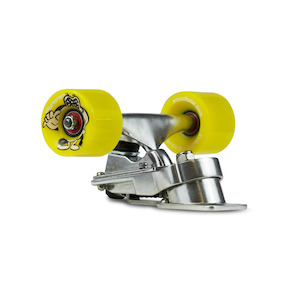 Thruster I + 2 Yellow wheels, bearings & Trucks