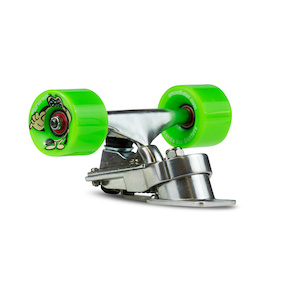 Thruster I + 2 Green wheels, bearings & Trucks