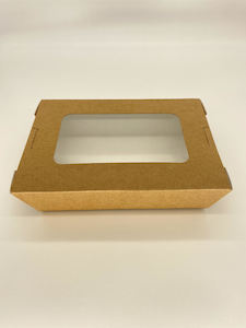 Kraft Paper Tray: Kraft Bento Box with window NO.3