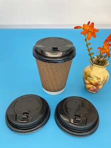 Coffee Cup: Lid for coffee cup - 12oz & 16oz Bl