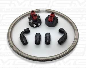 Accessories: Oil Filter Relcocation Adapter/Hose/Fittings Kit (Black)
