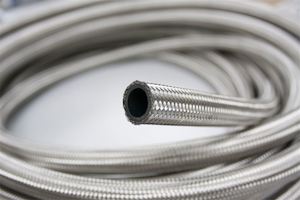 Braided Stainless 1: -16AN DOUBLE BRAIDED STAINLESS FUEL/OIL LINE
