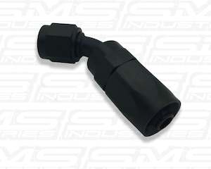6an Braided Fittings: -6AN BRAIDED 45 DEGREE FITTING (BLACK)