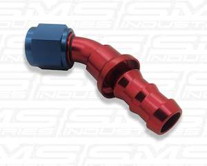 6an Pushlock Fittings: -6AN PUSHLOCK 45 DEGREE FITTING