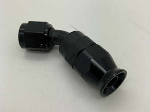 Braided Fittings Ptfe: -6AN BRAIDED PTFE 45 DEGREE FITTING (BLACK)