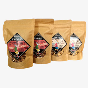 Clusters: Two packs of each flavour Clusters (4 x 60g bags)