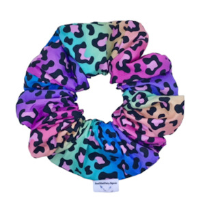 Scrunchies: Rainbow Leopard Print XL Scrunchie