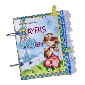 Little Golden Book Junk Journal – ‘Prayers for Children’ (Ring Bound)