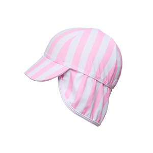 Girls Hats: Pink Stripe Floating Flap Hat