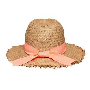 Girls Hats: Peachy Ribbon Sunhat