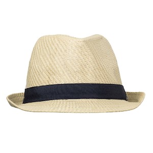 Girls Hats: Navy Trim Fedora