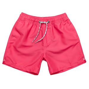 Boys Boards Shorts: Vintage Red Comfort Lined Swim Short