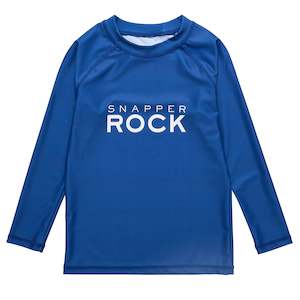 Boys Rash Tops: Denim Logo LS Rash Top