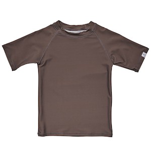 Boys Rash Tops: Chocolate Sustainable SS Rash Top
