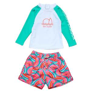 Baby Boy: Geo Melon Sustainable LS Baby Set