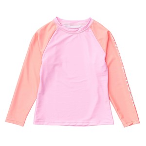 Girls Rash Tops: Sunset Pink LS Rash Top