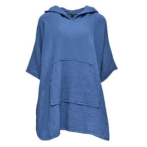 Girls Beachwear: Denim Blue Beach Poncho
