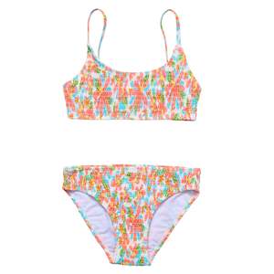 Girls Bikinis: Hawaiian Luau Sustainable Shirred Bikini