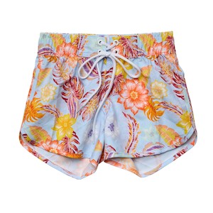 Girls Shorts Leggings: Boho Tropical Sustainable Board Shorts