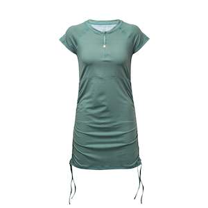 Womens: Ladies Sage Ruched SS Swim Dress