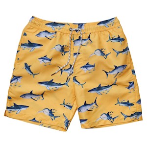 Mens: Mens Sunrise Shark Volley Board Short