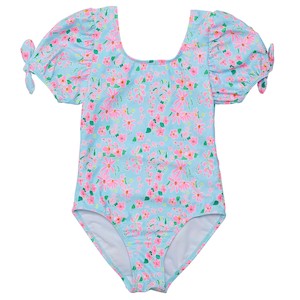 Girls: Daisy Chain Puff Sleeve Surf Suit