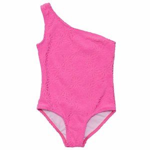 Girls: Bubblegum Bloom One Shoulder Swimsuit