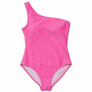 Womens: Womens Bubblegum Bloom One Shoulder Swimsuit
