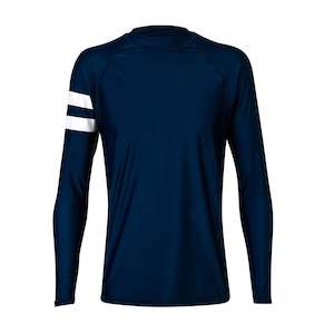 Mens Rash Tops: Men's Sustainable Navy Long Sleeve Rash Top