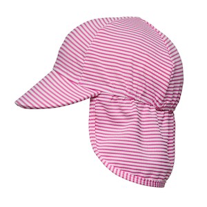 Baby Hats: Raspberry Stripe Floating Flap Hat