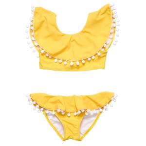 Baby Girl Sunsuits Swimsuits Ruffle Sets: Hello Yellow Flounce Bikini