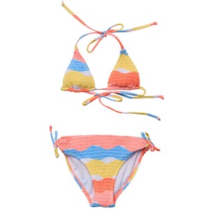 Good Vibes Triangle Shirred Bikini