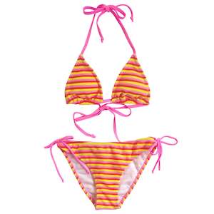 Glow Burst Stripe Triangle Bikini