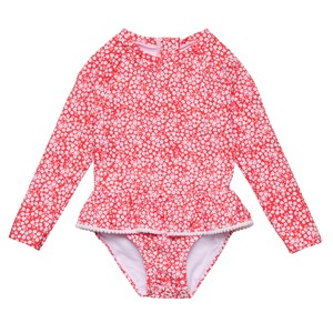 Girls: Ditsy Bloom Skirt Surf Suit