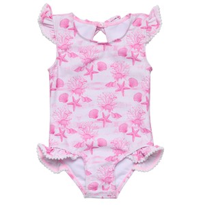 Girls: Pink Lagoon Frill Swimsuit