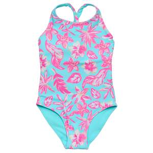 Girls: Tropical Glow X Back Swimsuit