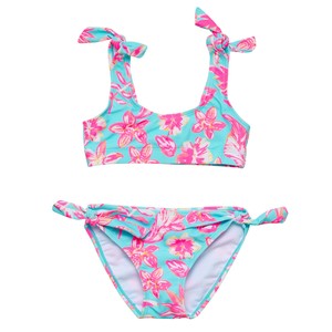 Girls: Tropical Glow Recycled Crop Bikini