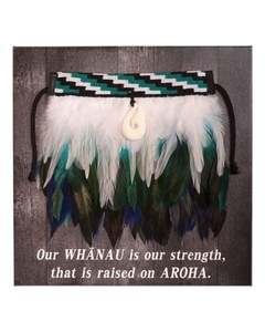 Mini Korowai on Canvas -  Our whanau