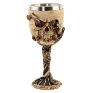 Goblets Mugs: Decorative Bronze Octopus Skull Goblet