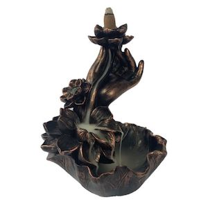 Incense: Lotus & Hand Bronze Backflow