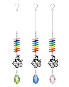 Windchimes Mobiles Hanging Ornaments: Monarch Butterfly Hanging Sun Catcher