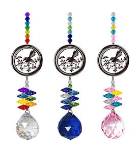 Windchimes Mobiles Hanging Ornaments: NZ Native Fantail Crystals