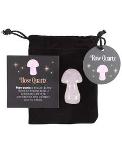 Wicca Pagan: Rose Quartz Magical Crystal Mushroom