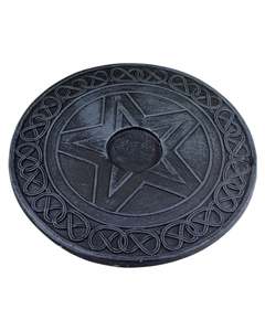 Wicca Pagan: Round Pentacle Altar Plate
