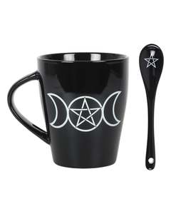 Triple Moon Mug and Spoon Set