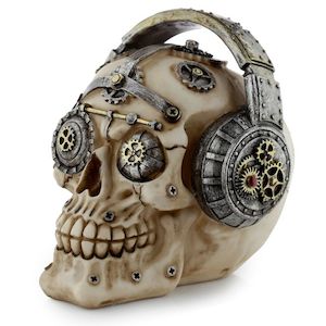 Steampunk: Steampunk Style Skull with Headphones