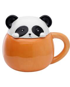 Mugs: Panda Peeping Lid Ceramic Lidded Animal Mug
