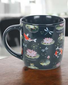 Mugs: Pond Print Ceramic Mug