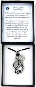 Crystal Jewellery: Braided Stone Necklace Clear Quartz