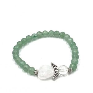 Crystal Jewellery: Aventurine Crystal Heart Guardian Angel Bracelet